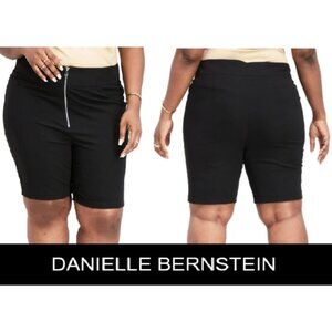 Danielle Bernstein Zip Front Biker Short - size 22W